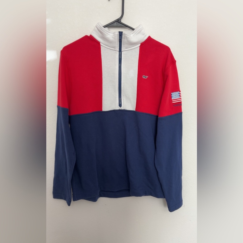Vineyard Vines Men's Tricolor Zip-Up Sweater